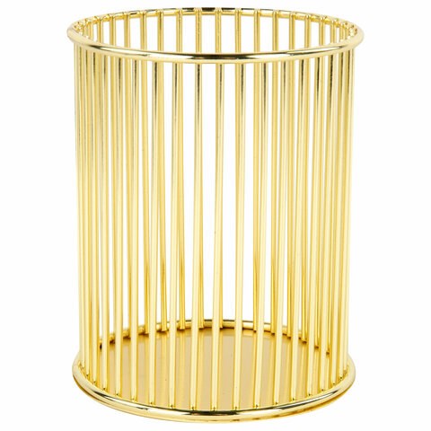 Органайзер стаканчик для косметики и мелочей MONTE VITA, металлический, 100х80 мм, золото, 272484 272484