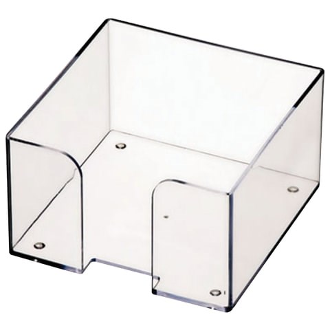 Подставка для бумажного блока пластиковая, 90х90х50 мм, прозрачная, ПЛ61 235806