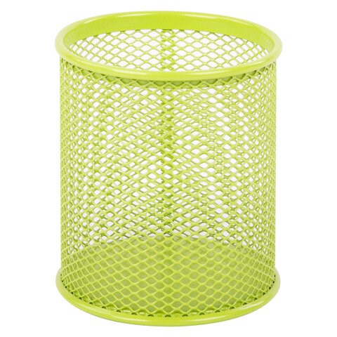 Подставка-органайзер BRAUBERG "Germanium", металлическая, круглое основание, 100х89 мм, светло-зеленая, 231982 231982