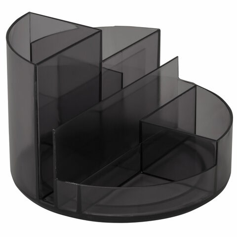 Подставка-органайзер BRAUBERG DELTA, 6 отделений, 130х130х90 мм, тонированная серая, 238101 238101