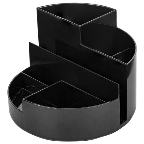 Подставка-органайзер BRAUBERG DELTA, 6 отделений, 130х130х90 мм, черная, 238100 238100