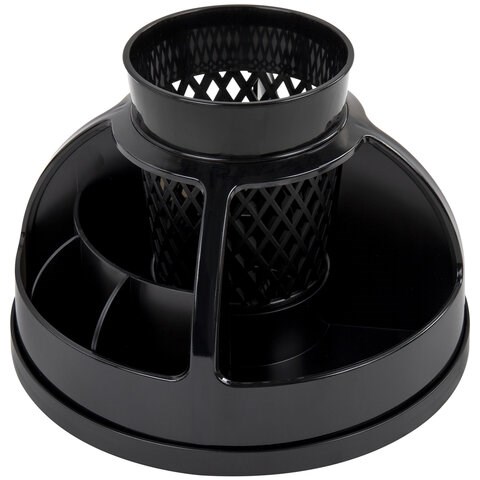 Подставка-органайзер STAFF "Attraction", 9 отделений, вращающаяся, черная, 238319 238319