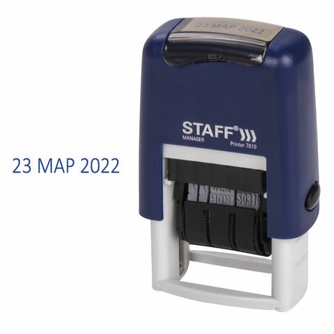 Датер-мини STAFF, месяц буквами, оттиск 22х4 мм, "Printer 7810", 237432 237432