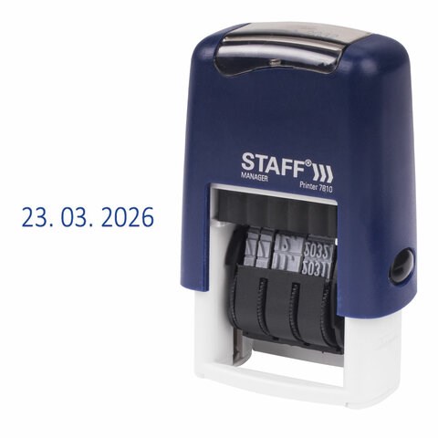 Датер-мини STAFF, месяц цифрами, оттиск 22х4 мм, "Printer 7810 BANK", 237433 237433