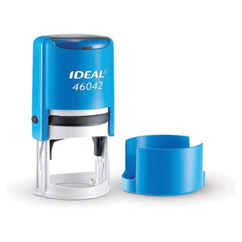 Оснастка для печатей, оттиск D=42 мм, синий, TRODAT IDEAL 46042, корпус синий, крышка, подушка, 125310 237929