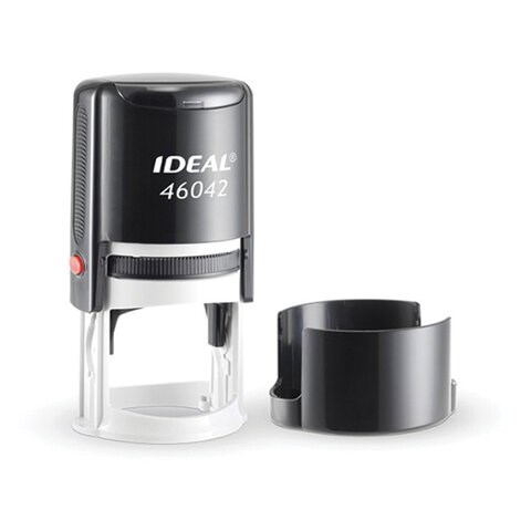 Оснастка для печатей, оттиск D=42 мм, синий, TRODAT IDEAL 46042, корпус черный, крышка, подушка, 125308 237928