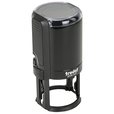 Оснастка для печатей, оттиск D=45 мм, синий, TRODAT 4645, корпус черный, крышка, подушка 230928