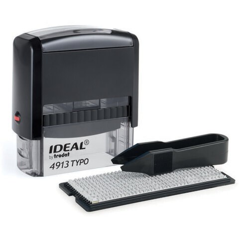 Штамп самонаборный 5-строчный, оттиск 58х22 мм, без рамки, TRODAT IDEAL 4913 P2, КАССА В КОМПЛЕКТЕ, 154356 237442