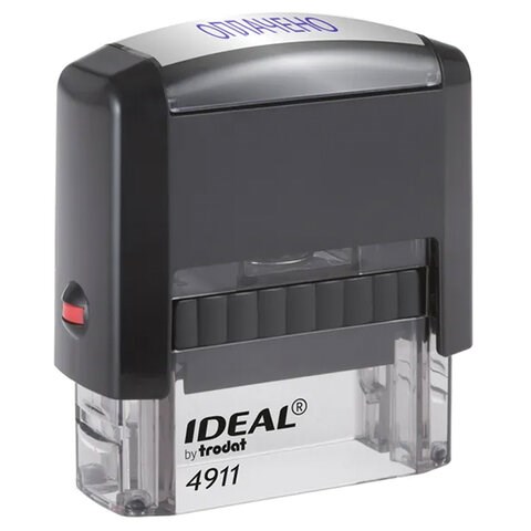 Штамп стандартный "ОПЛАЧЕНО", оттиск 38х14 мм, синий, TRODAT IDEAL 4911 DB-1.2, 161487 237931