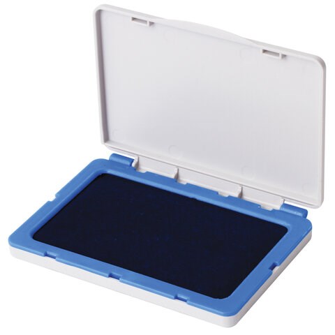 Штемпельная подушка BRAUBERG, 100х80 мм (рабочая поверхность 90х50 мм), синяя краска, 236867 236867