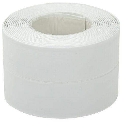 Клейкая лента бордюрная для ванны и кухни повышенной клейкости 60 мм х 3,35 м, бутил, DASWERK, 608775 608775