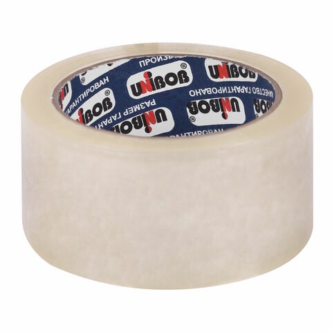 Клейкая лента упаковочная, 48 мм х 66 м, прозрачная, толщина 45 микрон, UNIBOB 600, 29341 220684