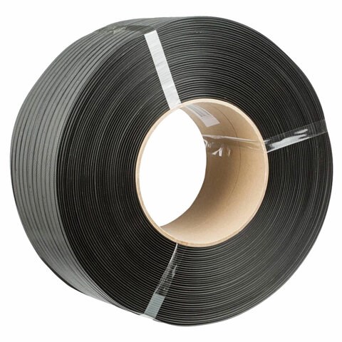 Стреппинг лента полипропиленовая, серая, 15 мм х 0,8 мм, длина 2000 метров, 609093 609093