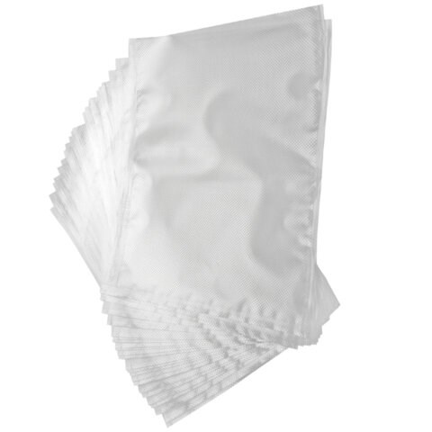 Пакеты для вакуумного упаковщика рифленые 20х30 см, КОМПЛЕКТ 50 шт., SONNEN, максимальный вакуум, 456342 456342