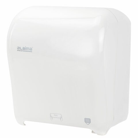 Диспенсер для полотенец в рулонах LAIMA PROFESSIONAL ORIGINAL (Система H1), механический, с автоотрезом листа, ABS-пластик, 605764 605764