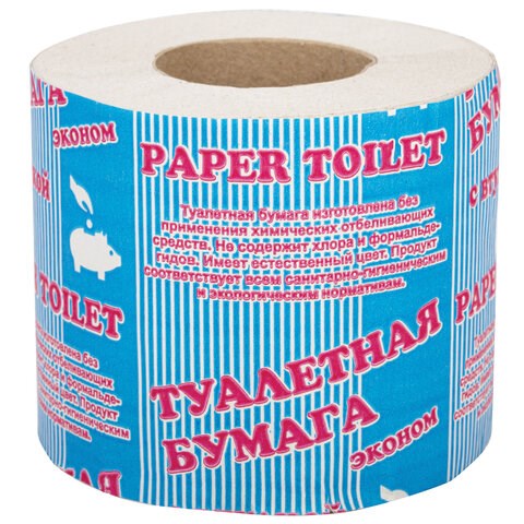 Бумага туалетная бытовая, 30 м, на втулке (эконом), М-2 126555