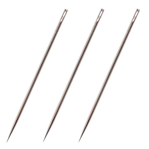 Иглы для прошивки документов (цыганские), КОМПЛЕКТ 3 шт., длина 80 мм, диаметр 1,8 мм, блистер, STAFF, 602464 602464