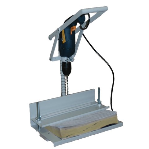 Станок для архивного переплета вертикальный УПД Д (с дрелью), с лотком, сшивка до 100 мм (950 л.) 531082