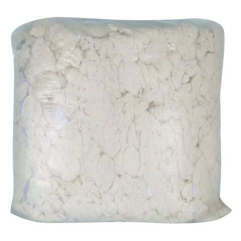 Ветошь ПУТАНКА 10 кг, отборная пряжа хлопковая белая, 100% хлопок 608964