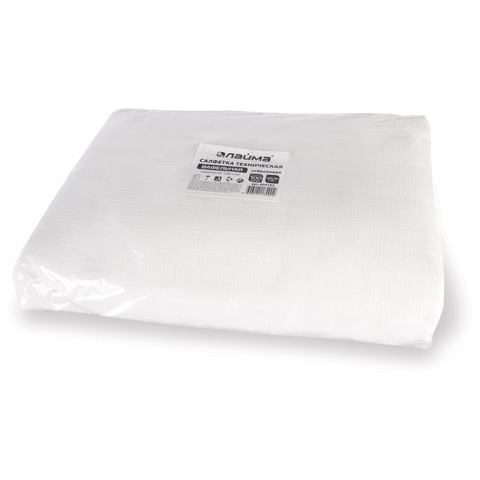 Салфетки ВАФЕЛЬНЫЕ отбеленные, 40х40 см, КОМПЛЕКТ 100 шт., плотность 120 (±10) г/м2, LAIMA, 604762 604762