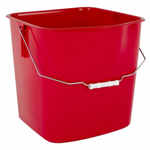 Ведро УНИВЕРСАЛЬНОЕ 25 л, КРАСНОЕ, подходит для уборочных тележек, уборки, хранения, пластик, 609755, 25EC/5 609755