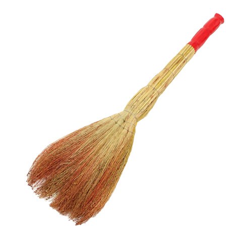 Веник сорго 6-ти ЛУЧЕВОЙ, утяжка проволокой, ЛЮБАША ЛЮКС, ручка в пленке, длина 85 см, 609580 609580