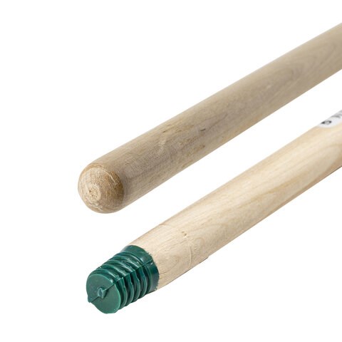 Черенок рукоятка для уборочного инвентаря 120 см, еврорезьба пластиковая, ПРОЧНЫЙ деревянный ВЫСШИЙ СОРТ d=2,2-2,4 см, LAIMA EXPERT, 601829 601829