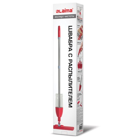 Швабра с распылителем воды плоская для мытья полов и уборки "Spray Mop", LAIMA, 607981 607981