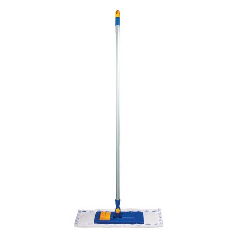 Швабра с флаундером 40 см, черенок 120 см, резьба 1,6 см, МОП микрофибра/абразив, карманы (ТИП К), LAIMA, 601461 601461