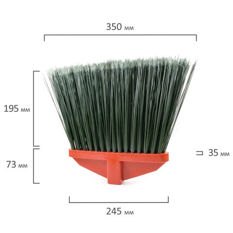 Метла синтетическая плоская "ГАРДЕНА LUX" ширина 35 см, высота 26,8 см, без черенка, еврорезьба, LAIMA EXPERT, 605371 605371