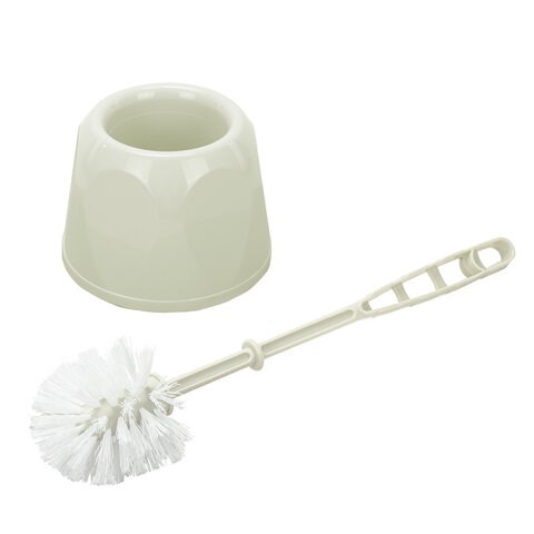 Ерш для унитаза с подставкой стандартной, "Блеск", цвет мраморный/белый ротанг, IDEA, М 5010 601318