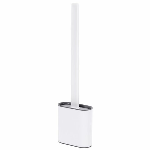 Ершик для унитаза силиконовый FLAT TYPE (плоский) напольный / настенный с креплением, LAIMA, 608131 608131