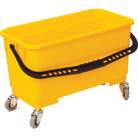Ведро-тележка на колесах для уборки 24 л, отжим для окномоек и PVA швабр, LAIMA PROF, 606662 606662