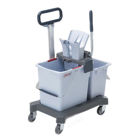 Тележка уборочная VILEDA "УльтраСпидПро", 2 съемных ведра 25 л + 10 л, платформа, с ручкой, туннельный отжим, 147209 602116