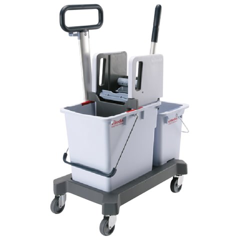 Тележка уборочная VILEDA, 2 съемных ведра 25 л+10 л, платформа, с транспортной ручкой, вертикальный отжим, 149099 602140
