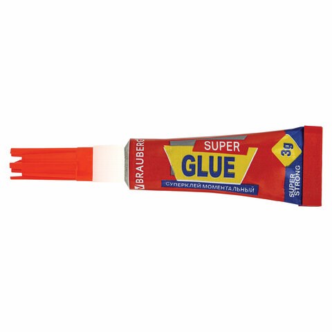 Клей моментальный (суперклей) BRAUBERG, 3 г, ПРОЧНЫЙ, отрывная мультикарта, 605566 605566