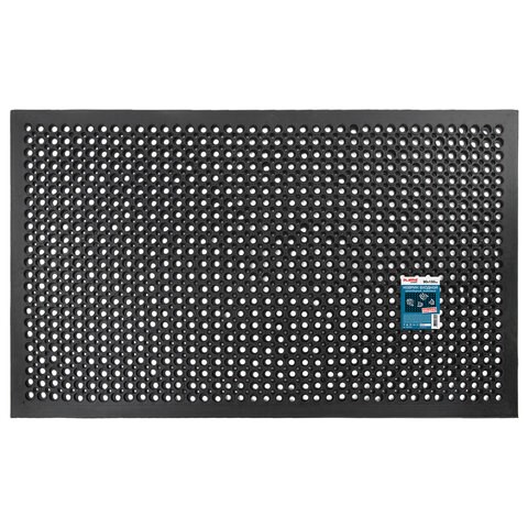 Коврик входной резиновый грязесборный перфорированный, 90х150 см, толщина 12 мм, LAIMA EXPERT, 607816 607816