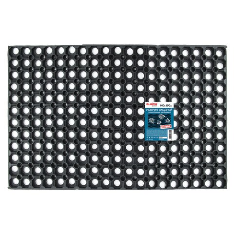 Коврик входной резиновый грязесборный ячеистый, 100х150 см, толщина 16 мм, LAIMA EXPERT, 607814 607814