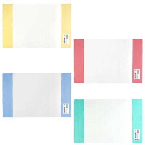 Обложка ПВХ со штрихкодом для тетрадей и дневников, ЦВЕТНЫЕ КЛАПАНЫ, ПЛОТНАЯ, 120 мкм, 210х350 мм, прозрачная, ПИФАГОР, 227481 227481