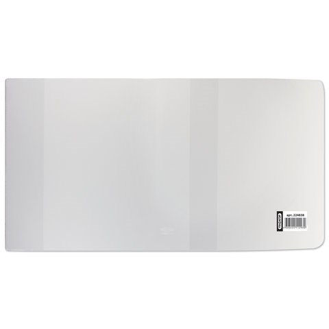 Обложка ПВХ со штрихкодом для учебников МАЛОГО ФОРМАТА, ПЛОТНАЯ, 120 мкм, 233х455 мм, универсальный размер, прозрачная, ПИФАГОР, 224838 224838