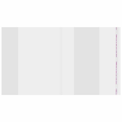 Обложки ПП для учебников и тетрадей А4 БОЛЬШОГО ФОРМАТА, КОМПЛЕКТ 5 шт., КЛЕЙКИЙ КРАЙ, 80 мкм, 300х500 мм, универсальные, 16.43/5 225862