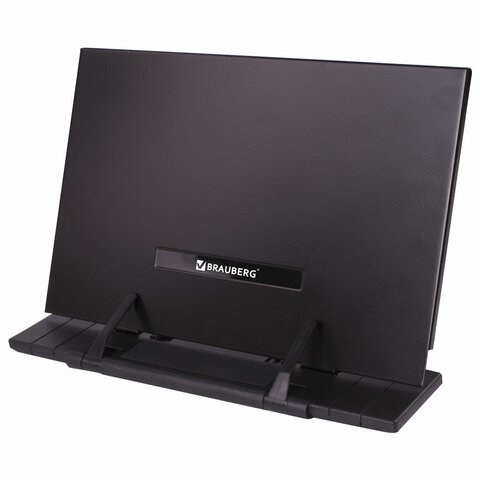 Подставка для книг и учебников BRAUBERG, регулируемый наклон, металл/пластик, черная, 237446 237446