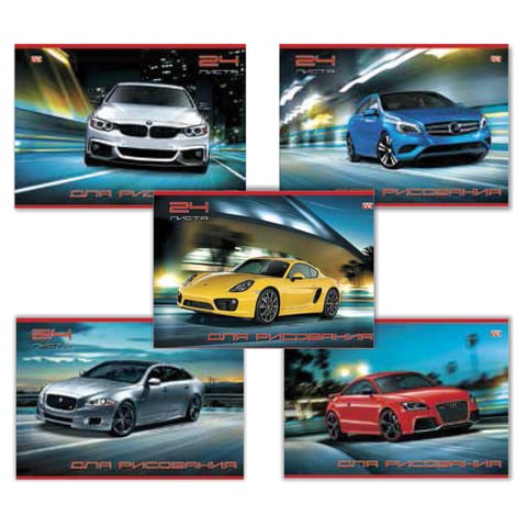 Альбом для рисования, А4, 24 листа, обложка офсет, HATBER ECO, 205х290 мм, "Мотошоу", 004055, 24А4C 101753