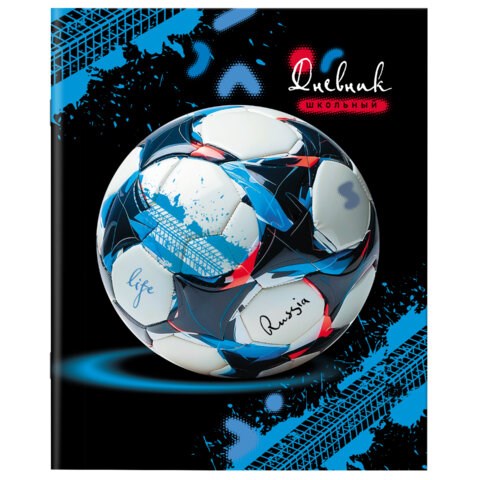 Дневник 1-11 класс 40 л., на скобе, ПИФАГОР, обложка картон, "Футбол", 107136 107136