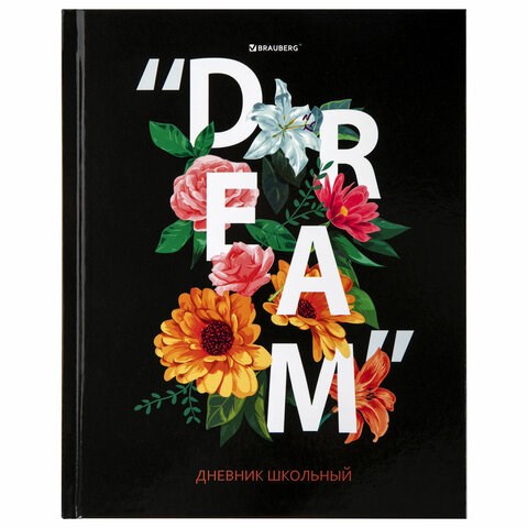 Дневник 1-11 класс 40 л., твердый, BRAUBERG, глянцевая ламинация, "Flowers", 106372 106372