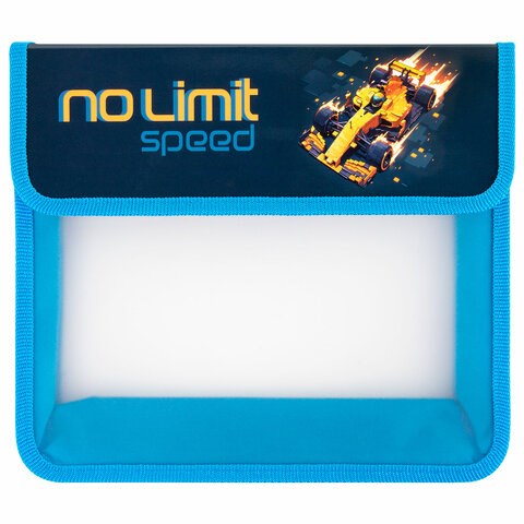 Папка для тетрадей ЮНЛАНДИЯ А5, пластик, 2 отделения, клапан на липучке, "No limit", 273334 273334