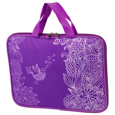 Папка на молнии с ручками BRAUBERG, А4, 1 отделение, с подкладкой, полиэстер, 20 мм, "Magenta", 227085 227085