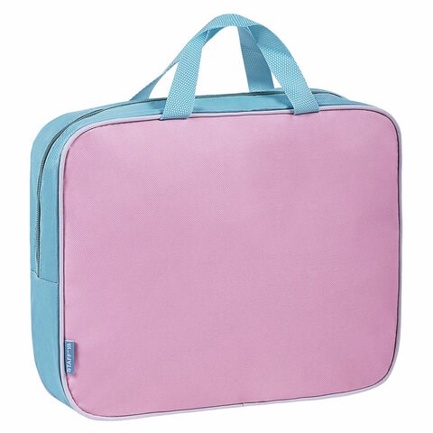 Папка на молнии с ручками STAFF EVERYDAY А4, 1 отделение, полиэстер, 80 мм, нежно-розовый, 271488 271488