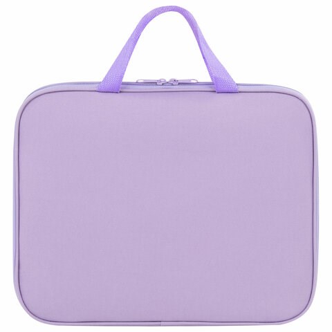 Папка на молнии с ручками STAFF EVERYDAY А4, полиэстер, нежно-фиолетовый, 272185 272185