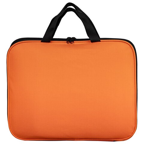 Папка на молнии с ручками STAFF EVERYDAY, А4, полиэстер, ярко-оранжевая, 270735 270735